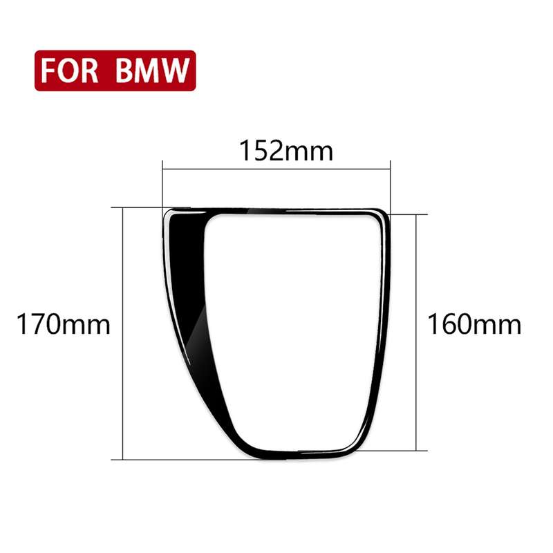Car Left Drive Gear Panel Decorative Sticker for BMW Series 5 E60 2008-2010(Black)