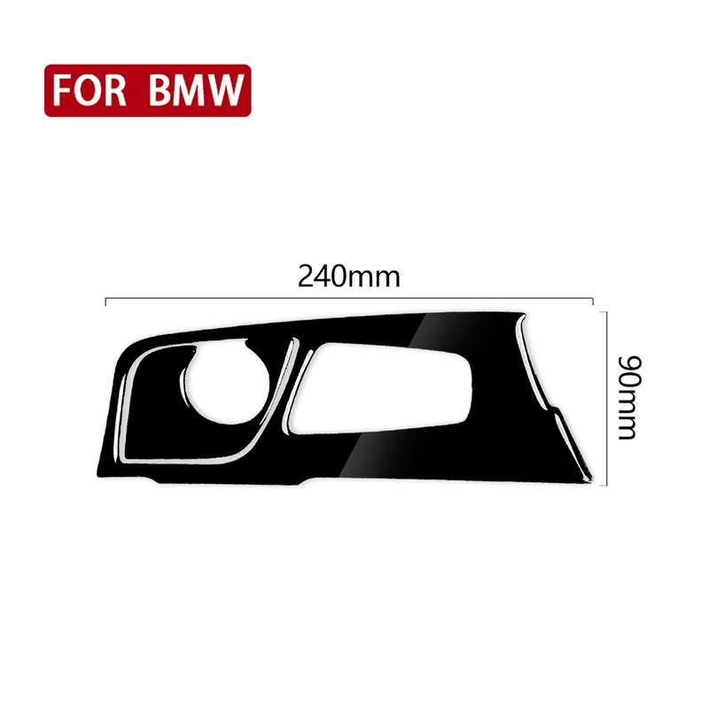 Car Left Drive Gear Panel Decorative Sticker for BMW Series 5 G38 528Li / 530Li / 540Li 2018(Black)