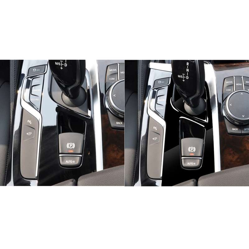 Car Left Drive Gear Panel Decorative Sticker for BMW Series 5 G38 528Li / 530Li / 540Li 2018(Black)