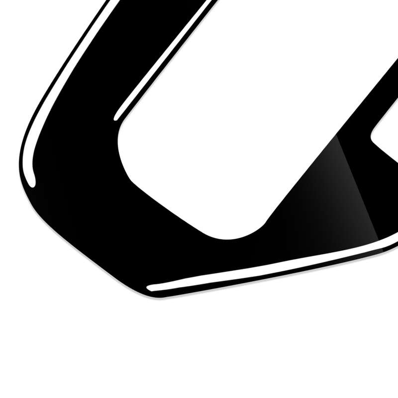 Car Right Drive Gear Panel Decorative Sticker for BMW Series 5 E39 1995-2003(Black)