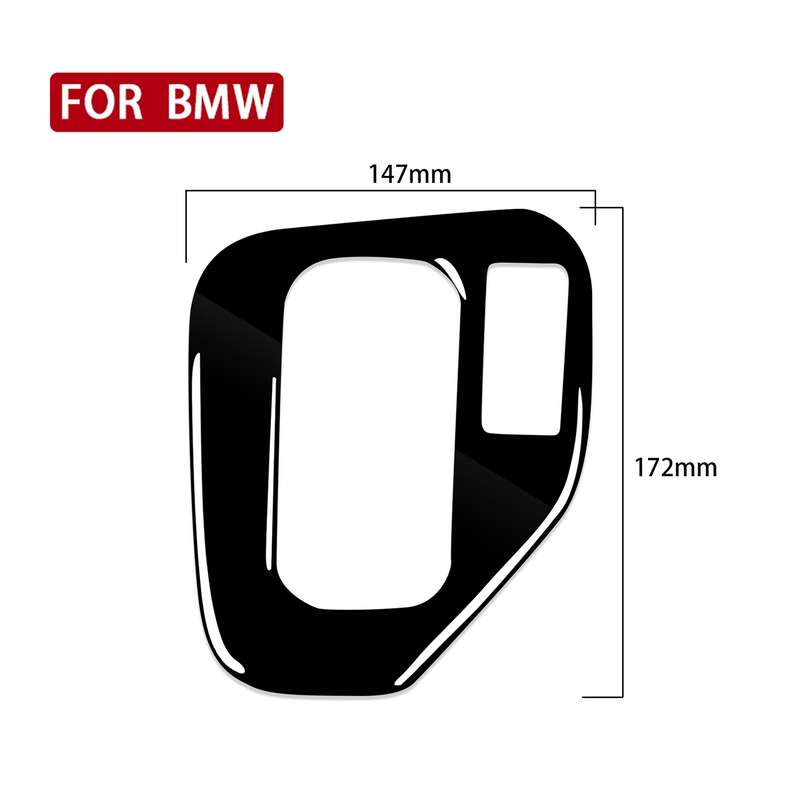Car Right Drive Gear Panel Decorative Sticker for BMW Series 5 E39 1995-2003(Black)