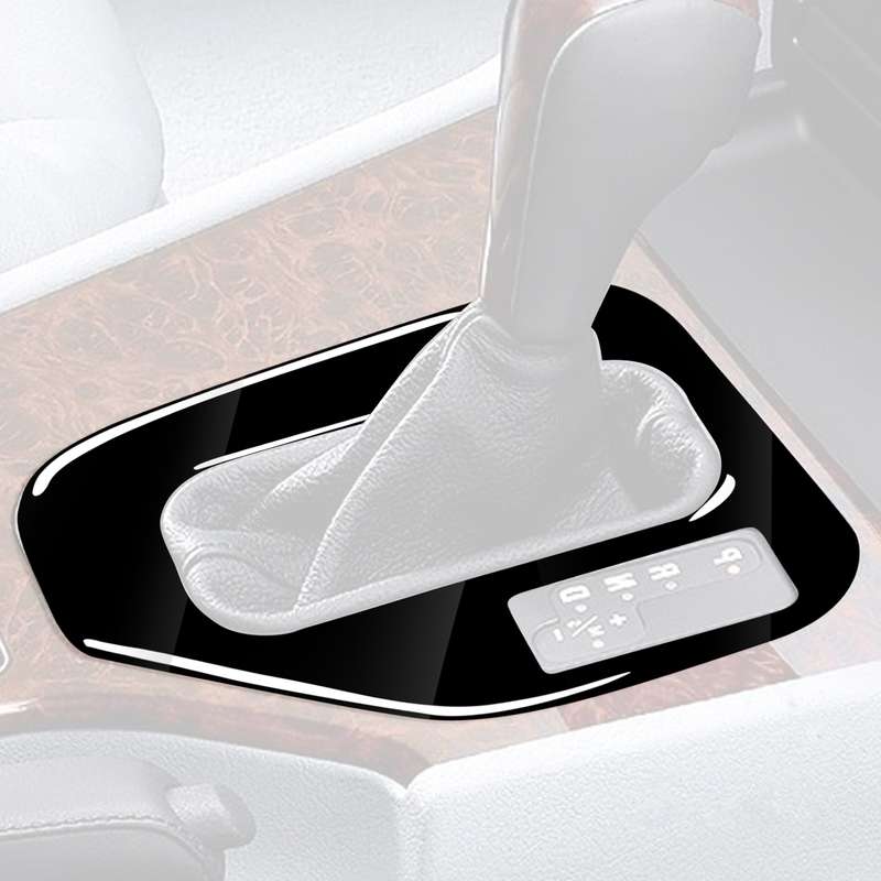 Car Right Drive Gear Panel Decorative Sticker for BMW Series 5 E39 1995-2003(Black)