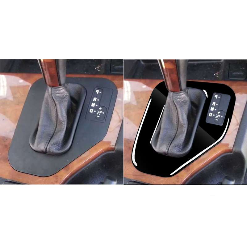 Car Right Drive Gear Panel Decorative Sticker for BMW Series 5 E39 1995-2003(Black)