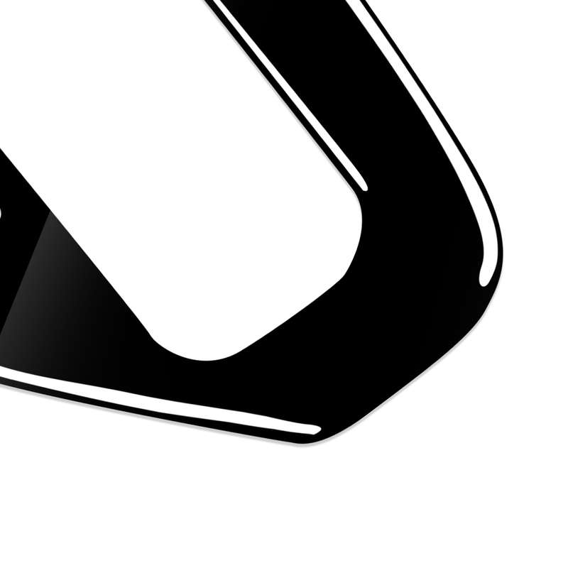 Car Left Drive Gear Panel Decorative Sticker for BMW Series 5 E39 1995-2003(Black)