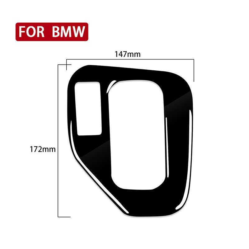 Car Left Drive Gear Panel Decorative Sticker for BMW Series 5 E39 1995-2003(Black)