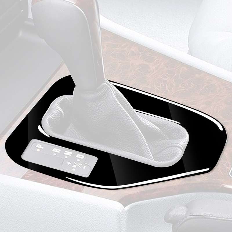 Car Left Drive Gear Panel Decorative Sticker for BMW Series 5 E39 1995-2003(Black)