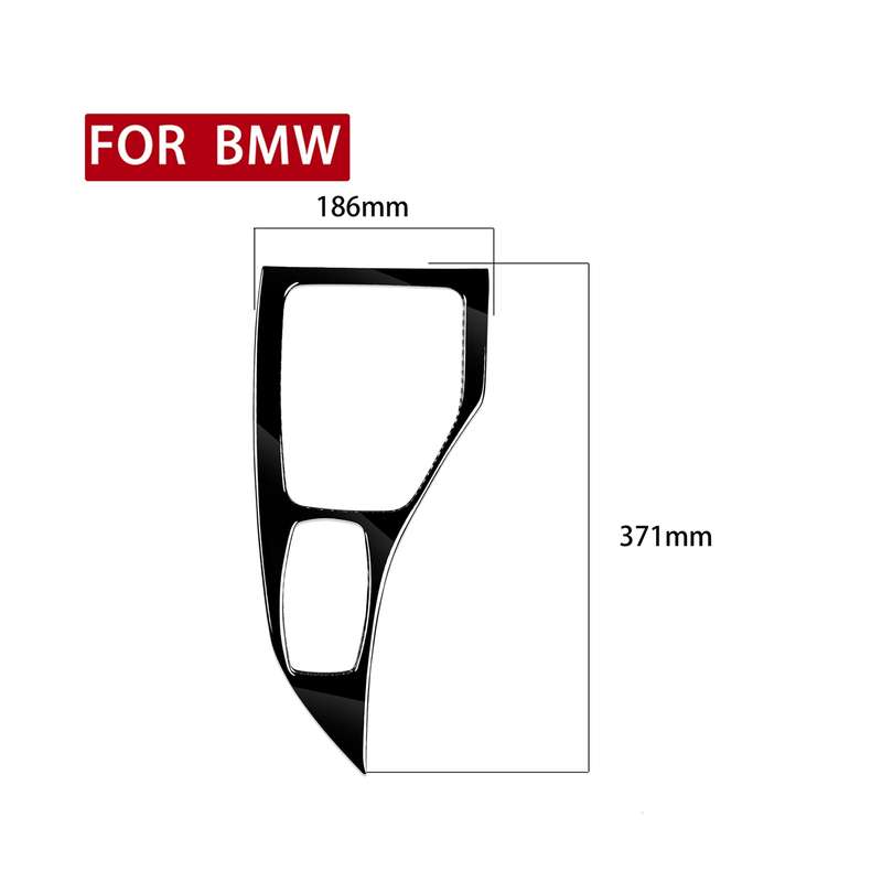 Car Right Drive Gear Panel Outer Frame Decorative Sticker for BMW X1 E84 2011-2015(Black)