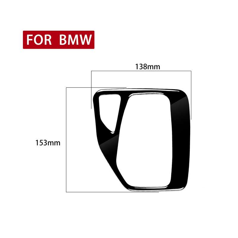 Car Left Drive Gear Panel Decorative Sticker for BMW X1 E84 2011-2015(Black)