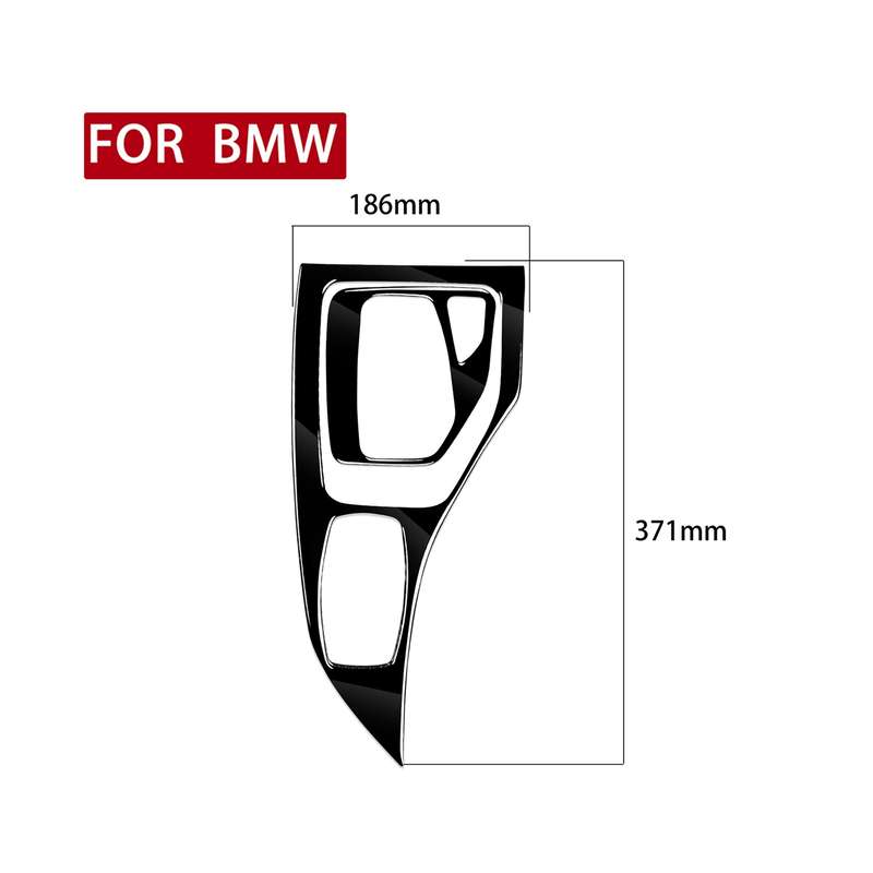 2pcs / Set Car Right Drive Gear Panel Decorative Sticker for BMW X1 E84 2011-2015(Black)