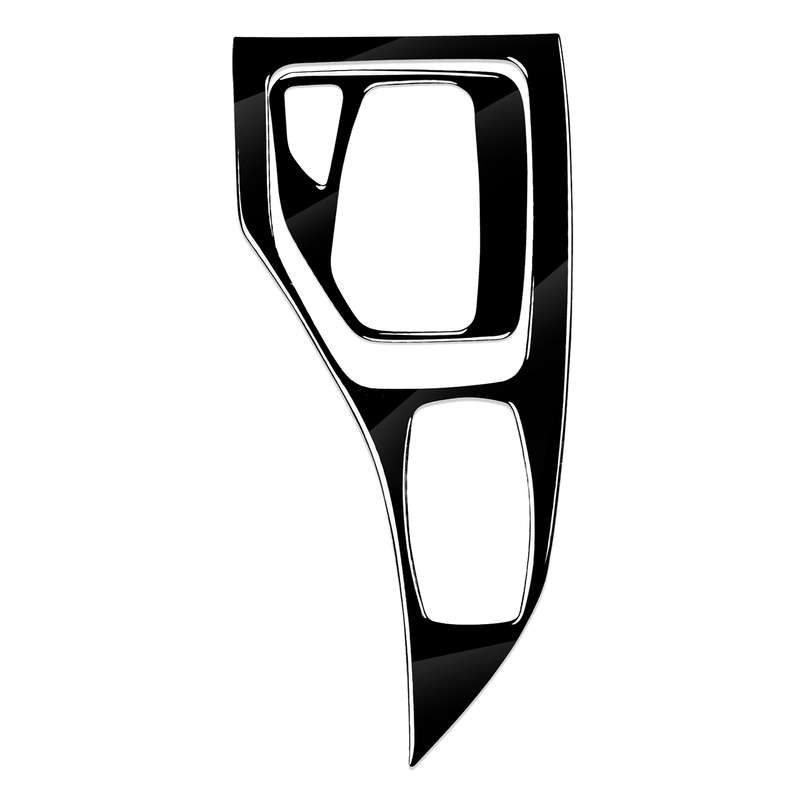 2pcs / Set Car Left Drive Gear Panel Decorative Sticker for BMW X1 E84 2011-2015(Black)