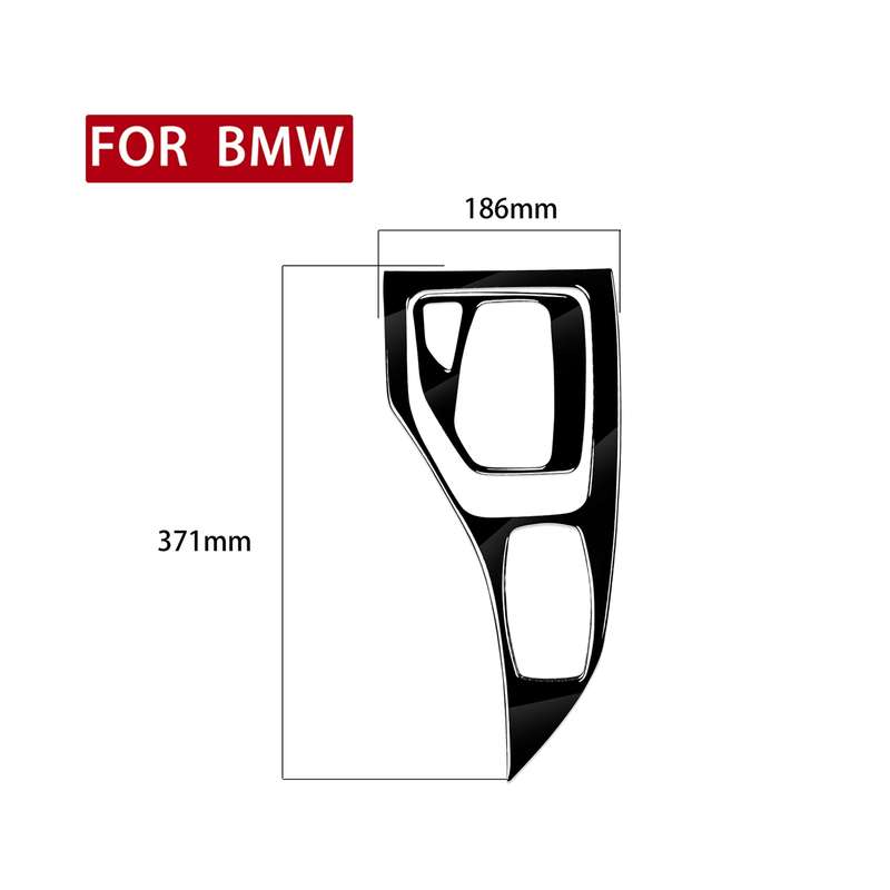 2pcs / Set Car Left Drive Gear Panel Decorative Sticker for BMW X1 E84 2011-2015(Black)