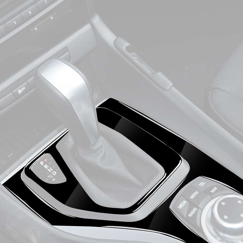 2pcs / Set Car Left Drive Gear Panel Decorative Sticker for BMW X1 E84 2011-2015(Black)