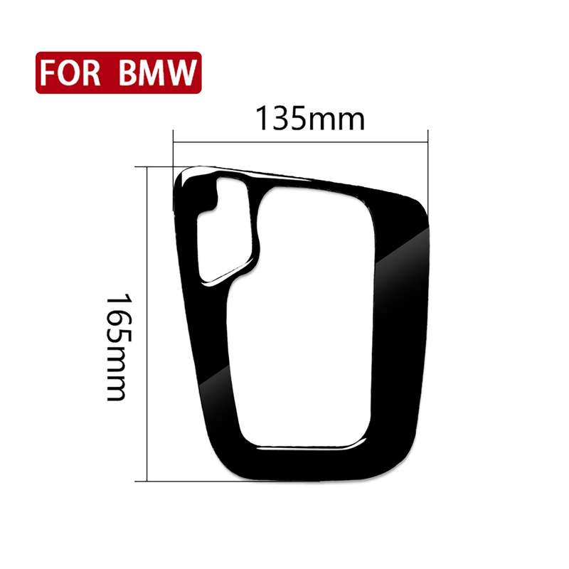 Car Left Drive Gear Panel Frame Decorative Sticker for BMW Series 3 E46 1998-2005(Black)