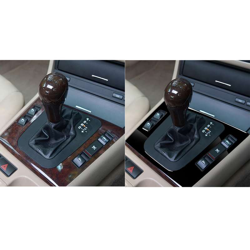 Car Right Drive Central Control Panel Decorative Sticker for BMW Series 3 E46 1998-2005(Black)