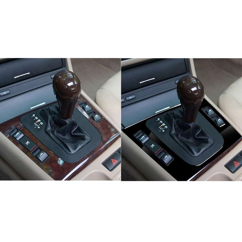 Car Left Drive Central Control Panel Decorative Sticker for BMW Series 3 E46 1998-2005(Black)