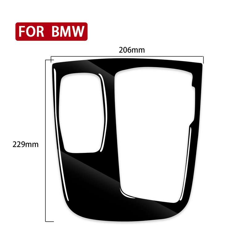 Car Right Drive Gear Panel Decorative Sticker for BMW Series 7 G11 G12 2016-(Black)