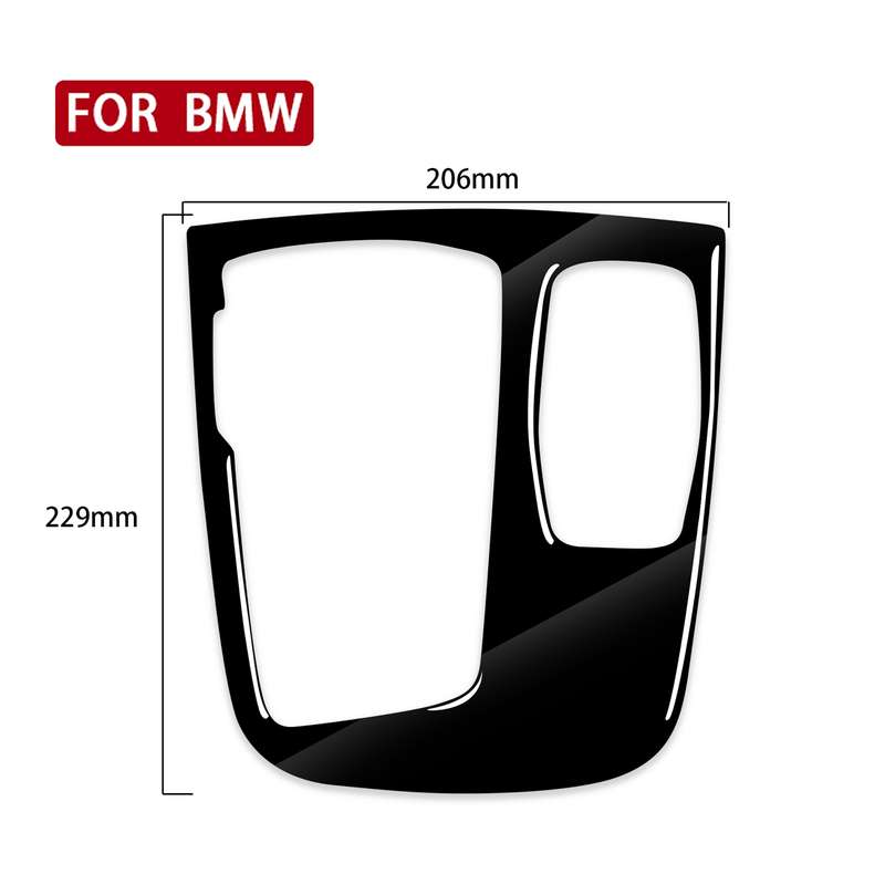 Car Left Drive Gear Panel Decorative Sticker for BMW Series 7 G11 G12 2016-(Black)