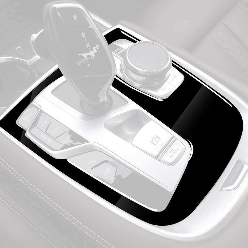 Car Left Drive Gear Panel Decorative Sticker for BMW Series 7 G11 G12 2016-(Black)