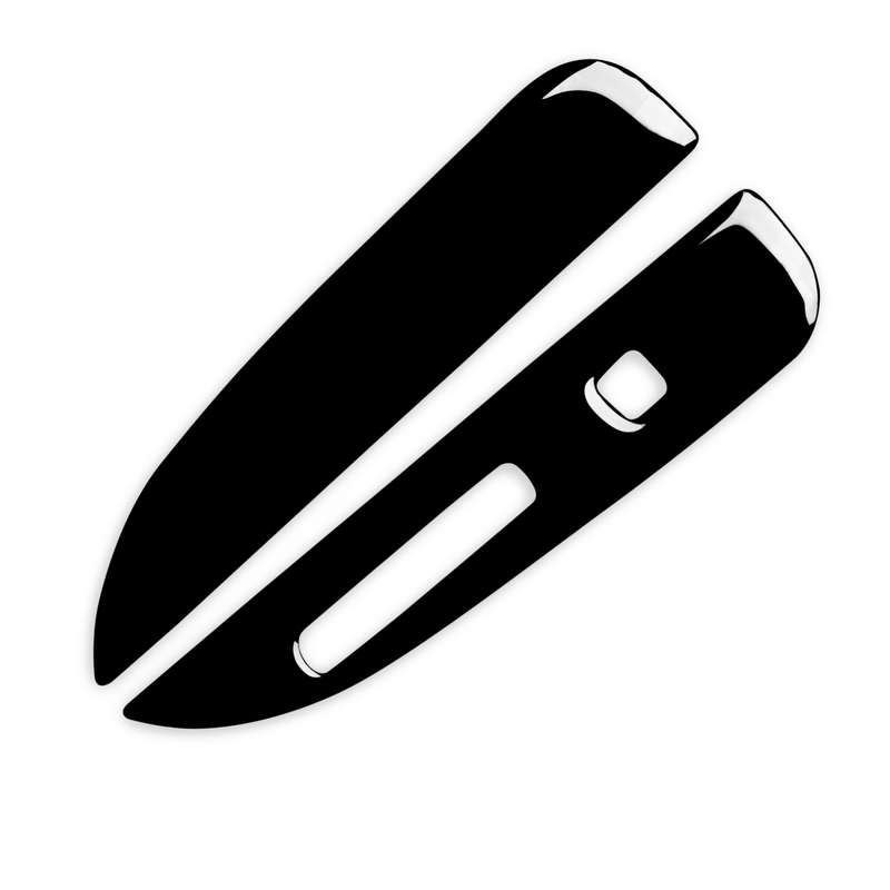 For Ford Mustang 2015-2020 Car Right Drive Gear Panel Frame Decorative Sticker Set(Black)