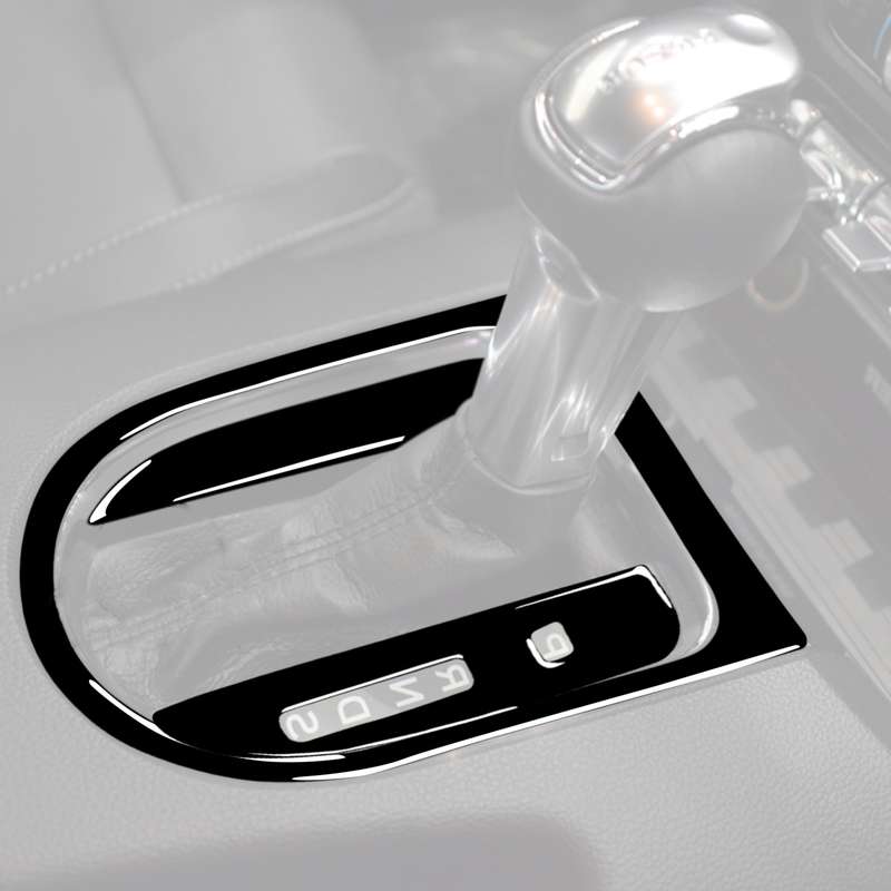 For Ford Mustang 2015-2020 Car Right Drive Gear Panel Frame Decorative Sticker Set(Black)