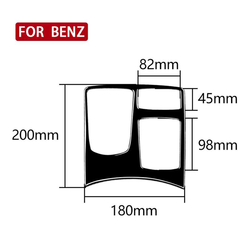 Car Left Drive Central Armrest Box Multimedia Panel Decorative Sticker For Mercedes-Benz GLE 2015-20