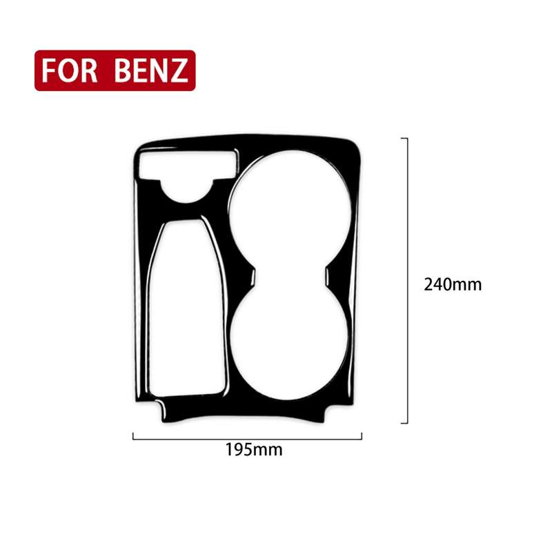 Car Left Drive Central Armrest Box Cup Holder Frame Decorative Sticker For Mercedes-Benz GLK 2008-20