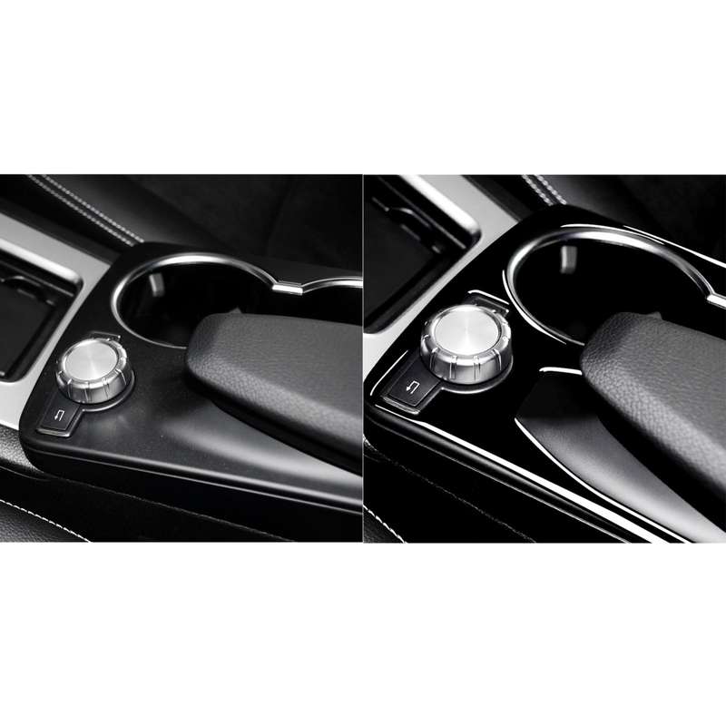 Car Left Drive Central Armrest Box Cup Holder Frame Decorative Sticker For Mercedes-Benz GLK 2008-20