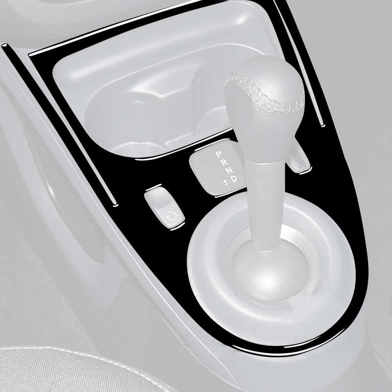 Car Left Drive Central Gear Panel Decorative Sticker For Mercedes-Benz Smart 2016-2021 (Black)