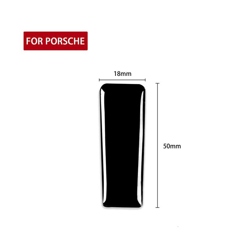 For Porsche Macan 2014-2021 Car Gear Button Decorative Sticker, Left and Right Drive Universal (Blac