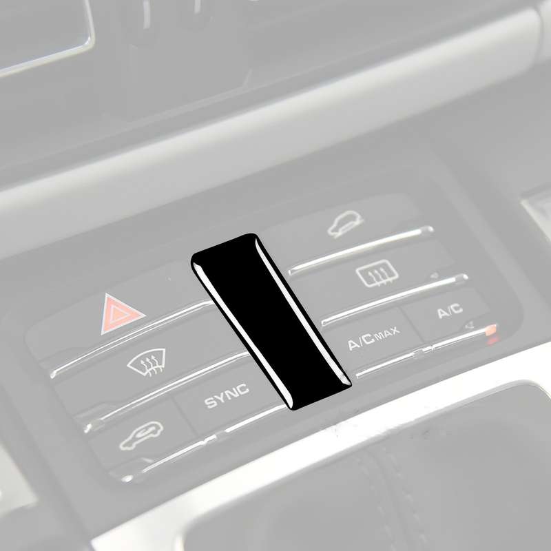 For Porsche Macan 2014-2021 Car Gear Button Decorative Sticker, Left and Right Drive Universal (Blac