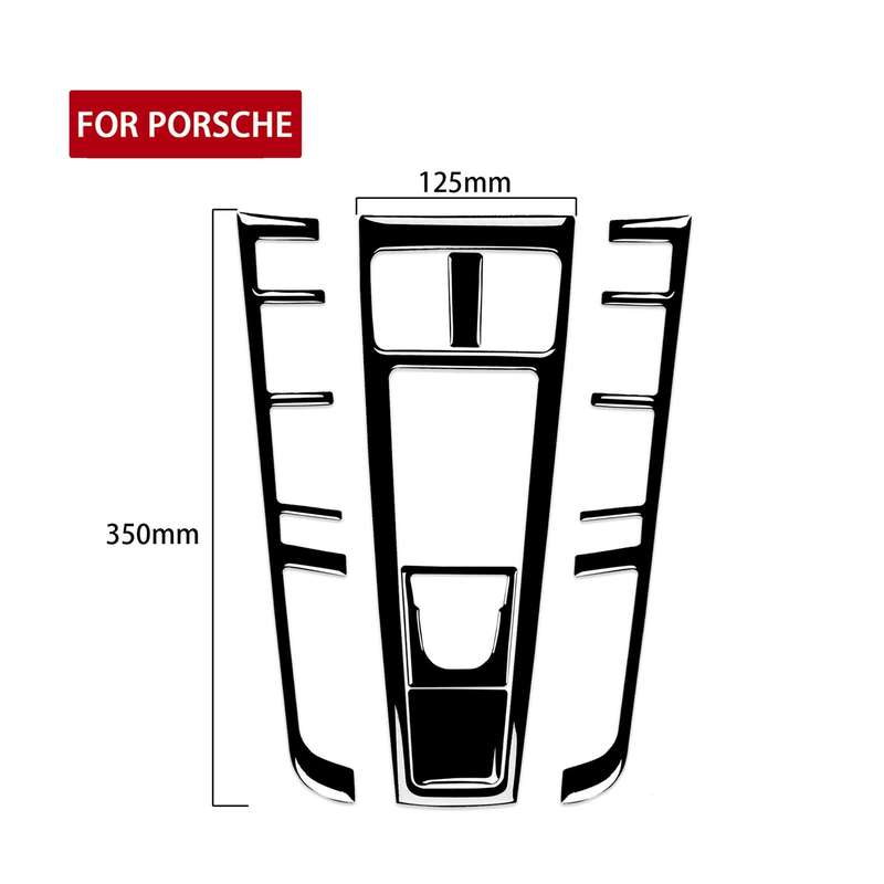 For Porsche Macan 2014-2021 Car Gear Panel Decorative Sticker 5pcs / Set, Left and Right Drive Unive