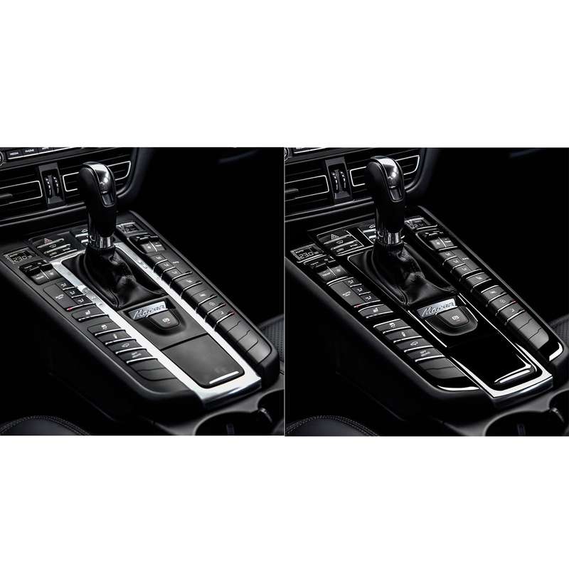 For Porsche Macan 2014-2021 Car Gear Panel Decorative Sticker 5pcs / Set, Left and Right Drive Unive