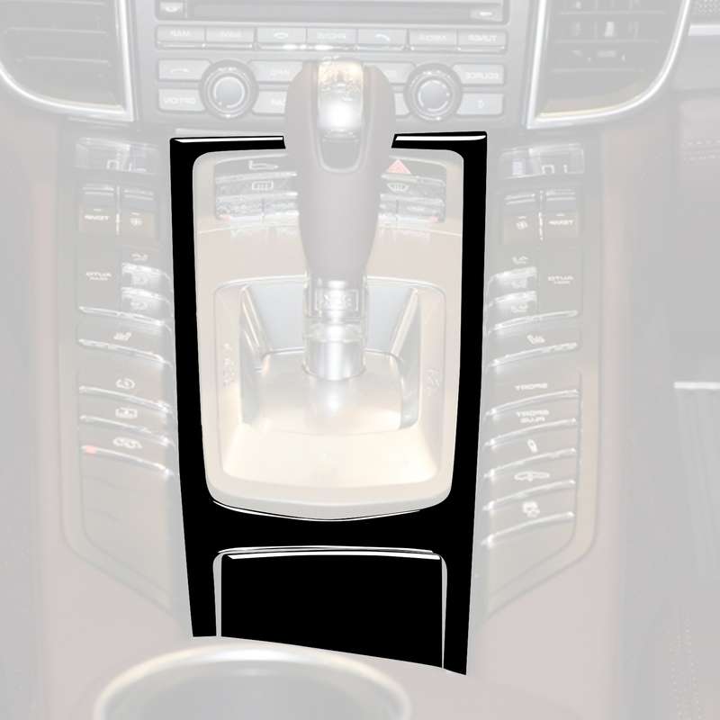 Car Right Drive Central Multimedia Panel Decorative Sticker For Porsche Panamera 2010-2016 (Black)