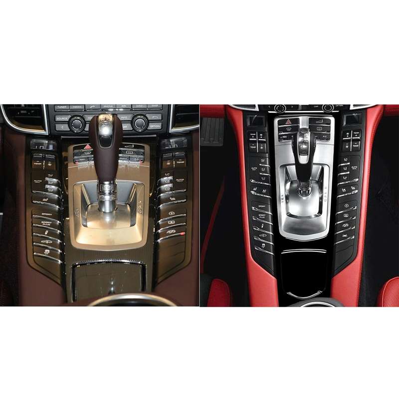 Car Left Drive Central Multimedia Panel Decorative Sticker For Porsche Panamera 2010-2016 (Black)