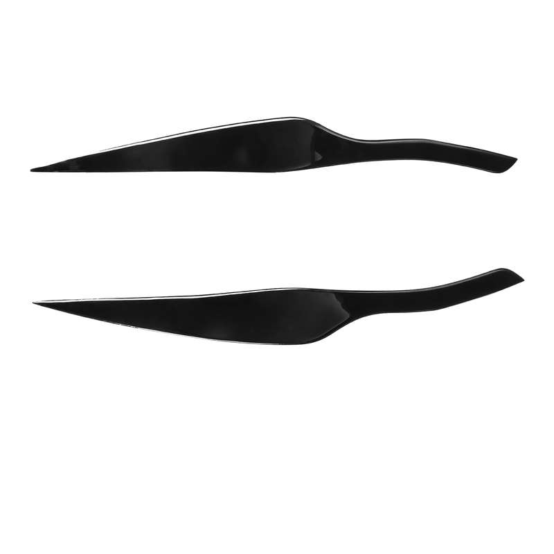 Pair Car Lamp Eyebrow Soft Decorative Sticker for BMW 3 Series E90 2005-2012(Black)