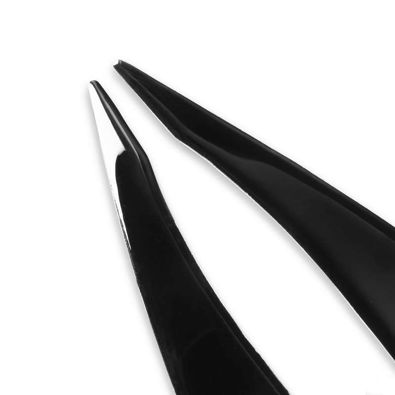Pair Car Lamp Eyebrow Soft Decorative Sticker for Hyundai Elantra 2016-2018 (Black)