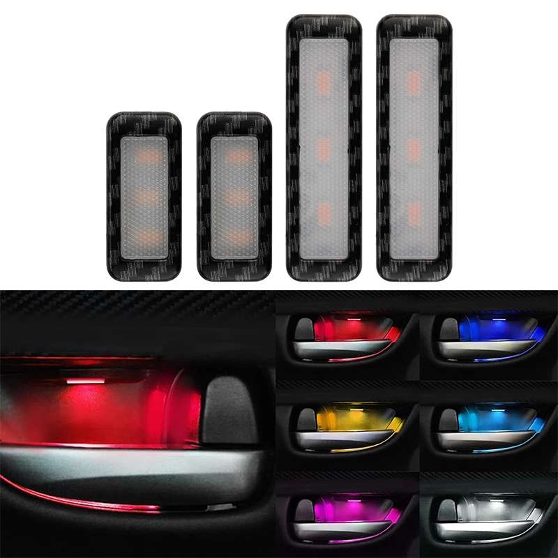Car 4 in 1 LED Ambient Light Door Decorative Light (Ice Blue Light)