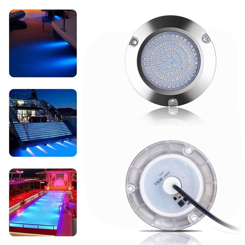 Ship / Yacht 10-30V 90LEDs Waterproof Stainless Steel Underwater Light (Blue Light)