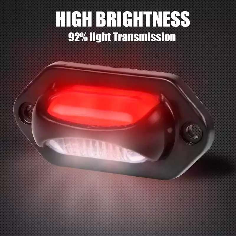 2pcs Car / Truck 12-24V 8LEDs Dual Color Side Marker Indicator Lights Bulb Lamp