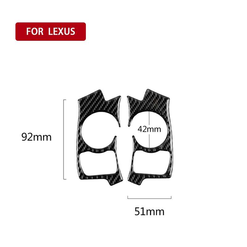 Car Carbon Fiber Steering Wheel Button Decorative Sticker for Lexus IS250 NX200 200t 300h 2013-2020,