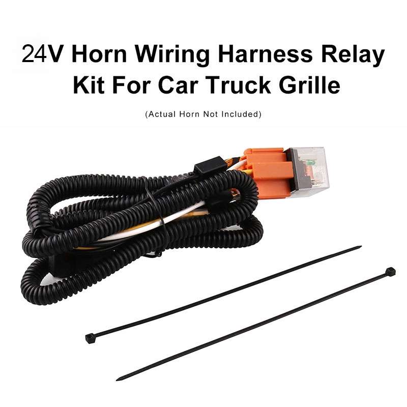 24V Horn Wiring Harness Relay Kit for Car Truck Grille Mount Blast Tone Horns