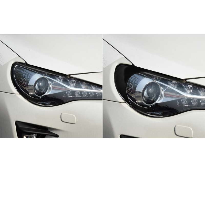 Pair Car Front Lamp Eyebrow Soft Decorative Sticker for Toyota GT86 2013-2020