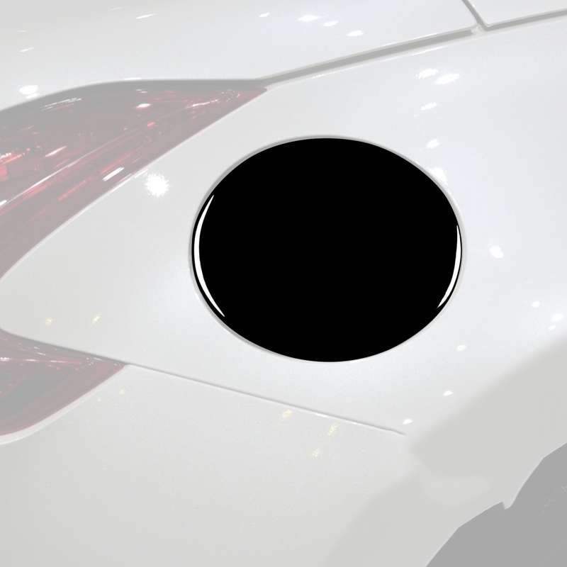 For Nissan 370Z Z34 2009- Car Fuel Tank Cap Decorative Sticker, Left and Right Drive Universal (Blac