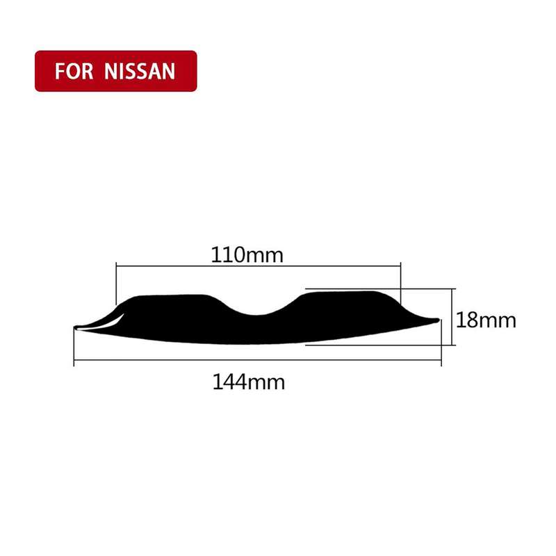 For Nissan 370Z Z34 2009- Car AC Adjustment Decorative Stripe, Left and Right Drive Universal (Black