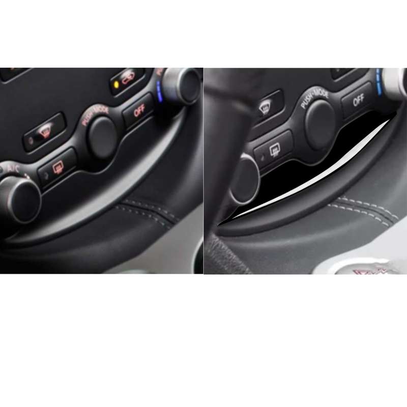 For Nissan 370Z Z34 2009- Car AC Adjustment Decorative Stripe, Left and Right Drive Universal (Black