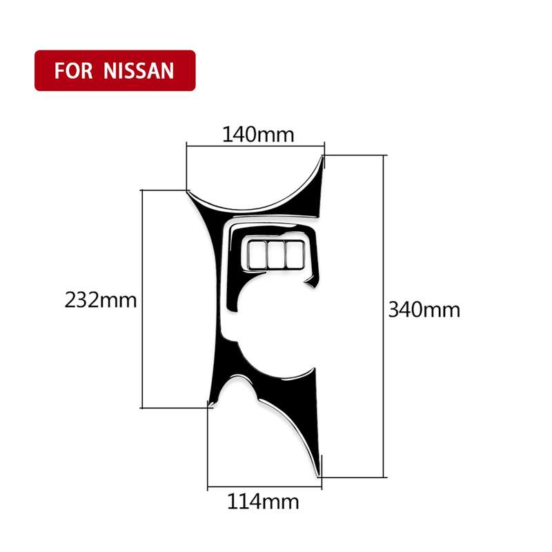 For Nissan 370Z Z34 2009- 3 in 1 Car Center Console Water Cup Holder Panel Decorative Sticker, Left