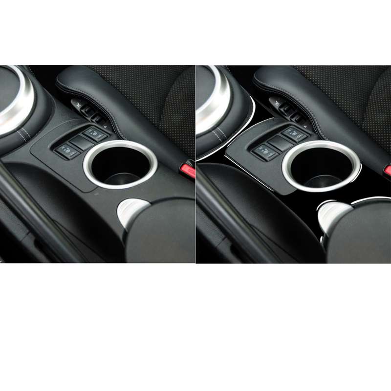For Nissan 370Z Z34 2009- Car Water Cup Holder Panel Decorative Sticker, Left and Right Drive Univer