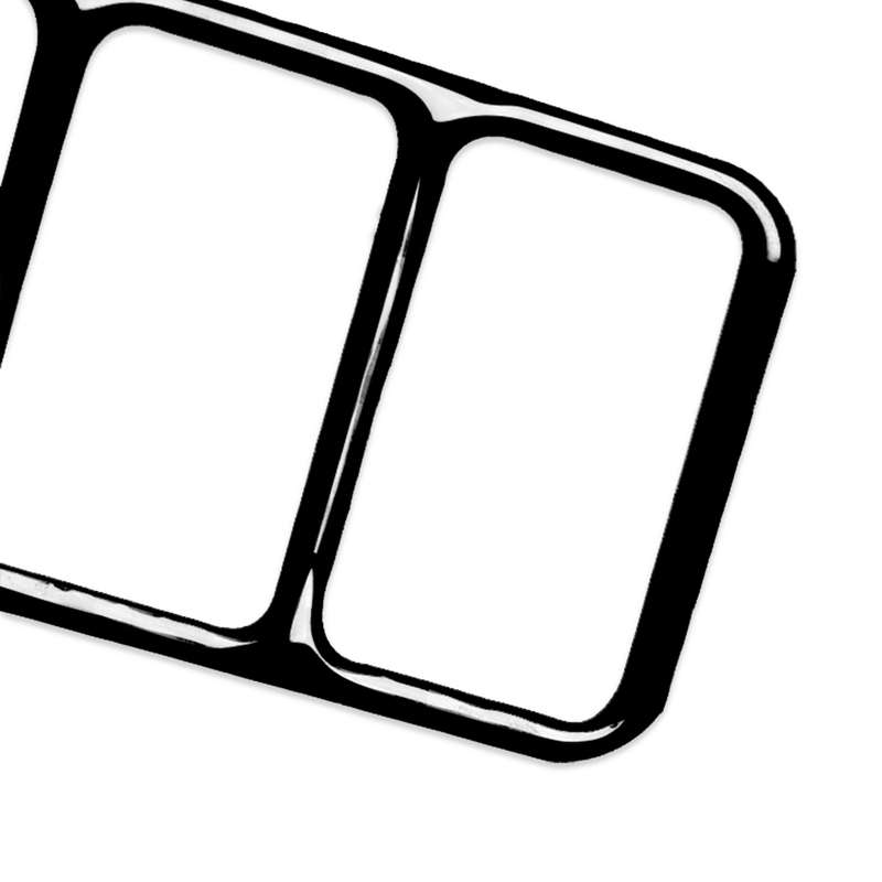 For Nissan 370Z Z34 2009- Car Central Control Heating Button Frame Decorative Sticker, Left and Righ