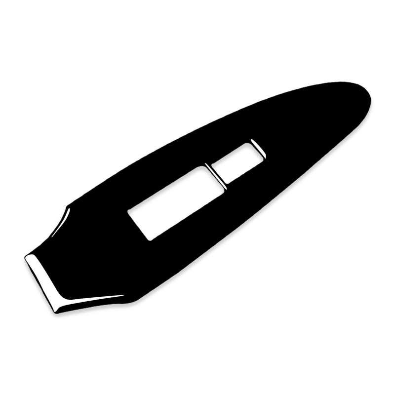 For Nissan 370Z Z34 2009- 2 in 1 Car Window Lift Panel Decorative Sticker, Left Drive (Black)