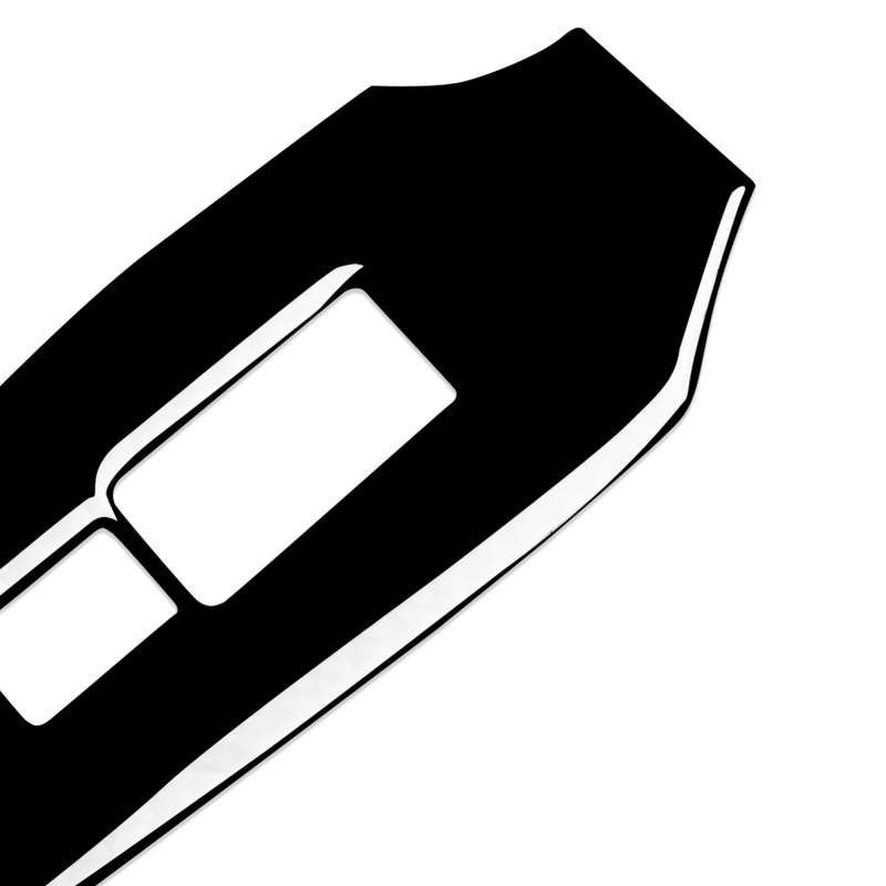 For Nissan 370Z Z34 2009- 2 in 1 Car Window Lift Panel Decorative Sticker, Right Drive (Black)